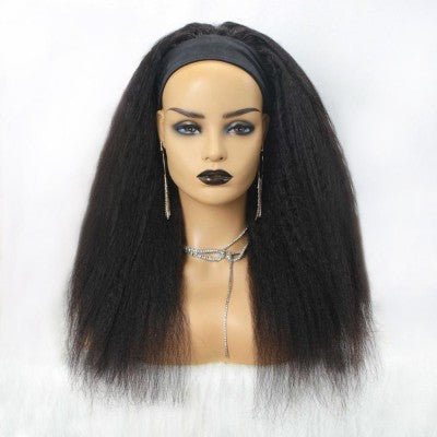 Pebble:  Kinky Straight Headband Wig